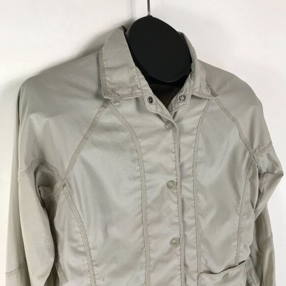 Columbia Titanium Omni-Dry Shirt Jacket Women's Small Beige Lightweight Outdoor - Picture 4 of 11